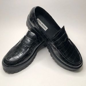 Black 90’s Inspired Steve Madden Platform Loafers